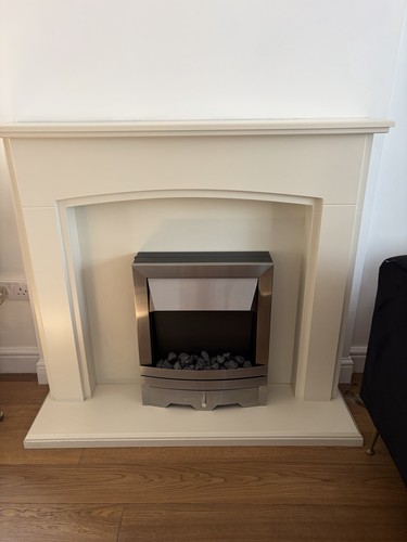 Electric fire with cream - fire,