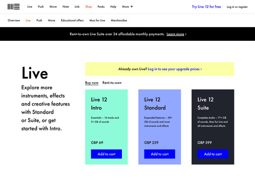 Ableton live standard - live, 12
