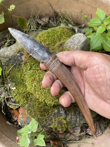 Flint knapped stone knife - stone, knife-