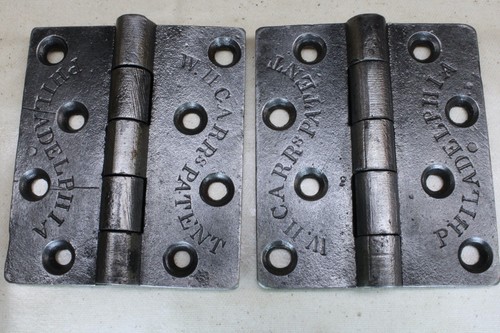 Old door hinges x 3 - door, 1/2