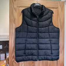 GEORGE BLACK PADDED GILET Size