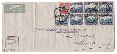 South africa 1939 - south, airmail