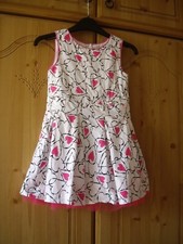 'JILLIANS CLOSET' COTTON GIRLS PINK PRINT SUMMER DRESS - AGE 5