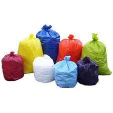 Colored Refuse Sacks 140G Strong Rubbish Bin Liners Recycled Waste Bag 18x29x39"