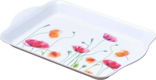 Floral melamine serving - floral, tray