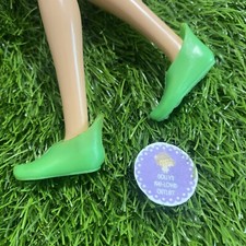 Barbie doll Fashion flat foot barbie Green Rare  Peter Pan Pixie Fairy shoes