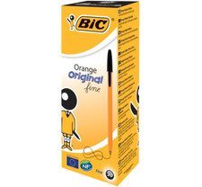 New Bic Orange BLACK Fine Biro