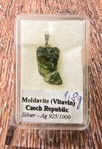Genuine moldavite silver 925 - genuine,