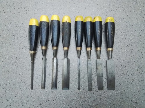 Vintage footprint chisel sets - vintage,