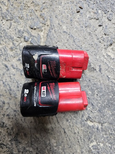 Milwaukee m12 2ah batteries - 2ah, x2