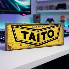 Taito USA Wood Sign 28cm Retro