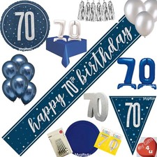 Blue 70th & Happy Birthday