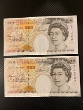 2 x Old British ten Pound-good