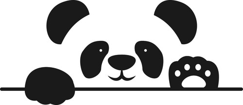 Peeping panda bear - peeping,