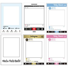 Photo Booth Props Blank Picture DIY Frame Background Birthday Wedding Hen Party