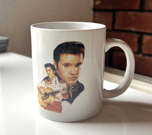 Elvis presley white ceramic - elvis,