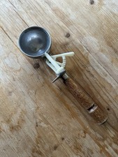 Vintage Antique 1930s Ice Cream Scoop Wooden Handle