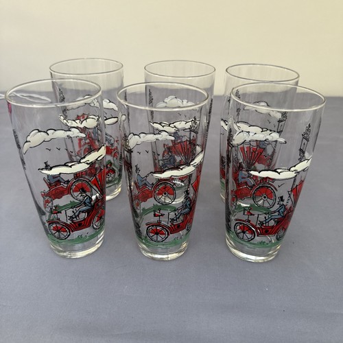 Vtg libbey glass tumblers 6 - glass, x