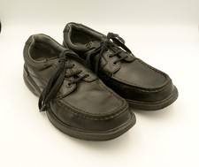 CLARKS Collection Black Leather Mocassin Style Casual Shoes Mens UK7H US8W EU41