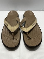 Crocs Womens Tan Brown Leather