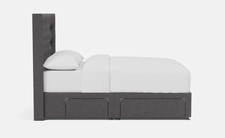 Simba Didsbury Kingsize Bed Graphite 4 Drawer Diwan Base , Boxed +free Mattress