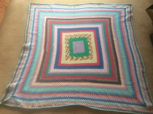 Vintage afghan blanket throw - blanket,