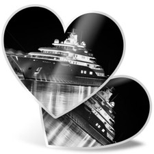 2 x Heart Stickers 15 cm - BW