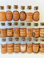 1 X   WITCH HERB JAR/BOTTLE  SPELLS, ALTER. WICCA 10ML JAR AND LABEL