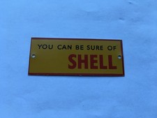 C1950s-60s VINTAGE YOU CAN BE SURE OF SHELL SMALL ADVERTISING SIGN