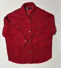 ZARA Red Corduroy Jacket size