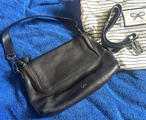 Anya hindmarch maxi zip - zip, black