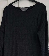 Black textured long sleeve - textured,