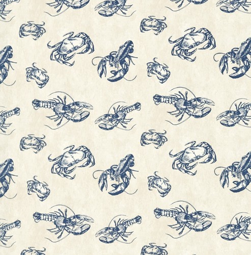 Lobster crab navy blue - crab, cotton