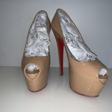 Genuine Christian Louboutin Lady Peep Toe Platform Pumps | Restored