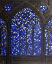 original painting: stained glass church window