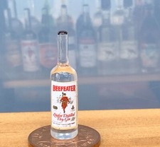 Dolls House Beefeater Gin Label On A Glass Bottle 1:12 Scale Drink tumdee
