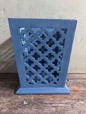 Vintage Decorative Wooden Jali Planter Or Litter Bin