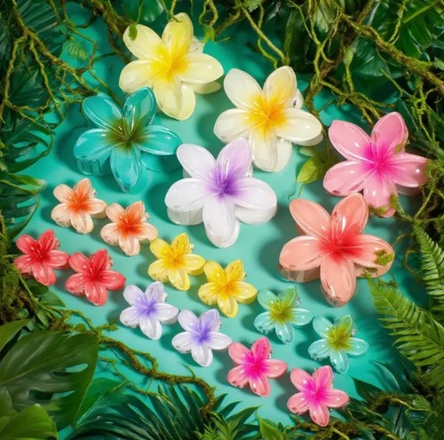 Flower hair claw - flower, hawaiian