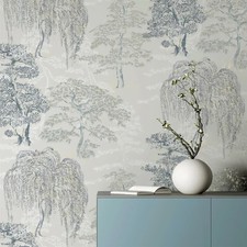 ORIENTAL GARDEN SOFT BLUE ARTHOUSE WALLPAPER QUALITY DESIGNER 909809