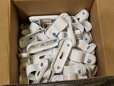 40 x Centaur 20mm Steel Conduit Spacer Bar Saddle White SSBS 20W