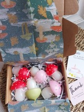  6 Mini Mushroom  Candles In