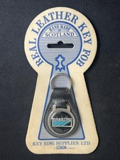 AUSTIN MAESTRO VINTAGE NOS MG CLASSIC CAR LEATHER KEYRING KEY FOB BADGE EMBLEM