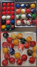 Aramith Snooker Balls - 1 5/8 inch, Pool Balls - 2 inch, plus a bag of extras