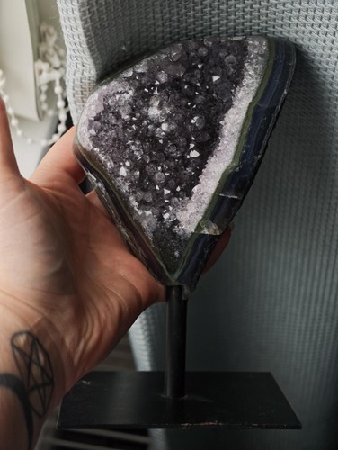 Amethyst geode natural crystal - amethyst,