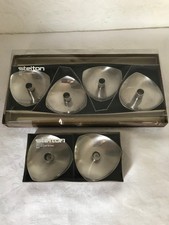 Vintage STELTON Danish Steel Candlestick Holders Taper Candles Modernist