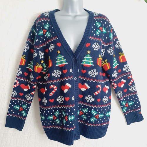 Primark navy festive - 14/16,