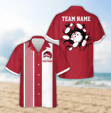 Personalized Name Bowling Hawaiian Shirt, Custom Color Bowling