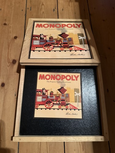Monopoly deluxe wooden board - monopoly,
