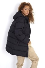 Women Black Hooded Puffer