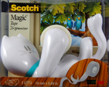 Unique SCOTCH 3M MAGIC PLAYFUL CAT TAPE DISPENSER w/ One Roll of Tape Never Used